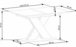 Stół Terol rozkładany dąb wotan/czarny
