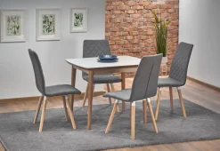 Stół Terra rozkładany biały mat/dąb