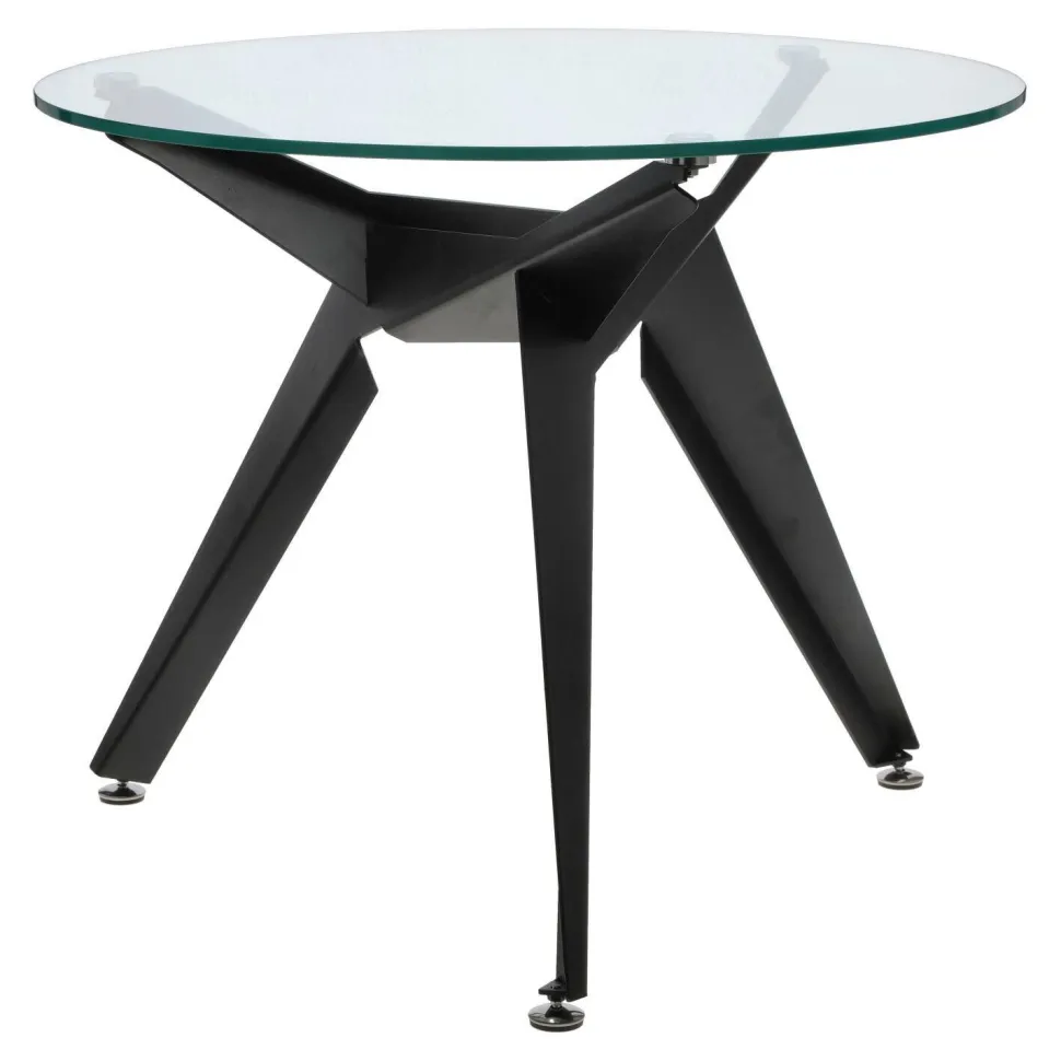 Stół Troy 90cm transparentny/ czarny