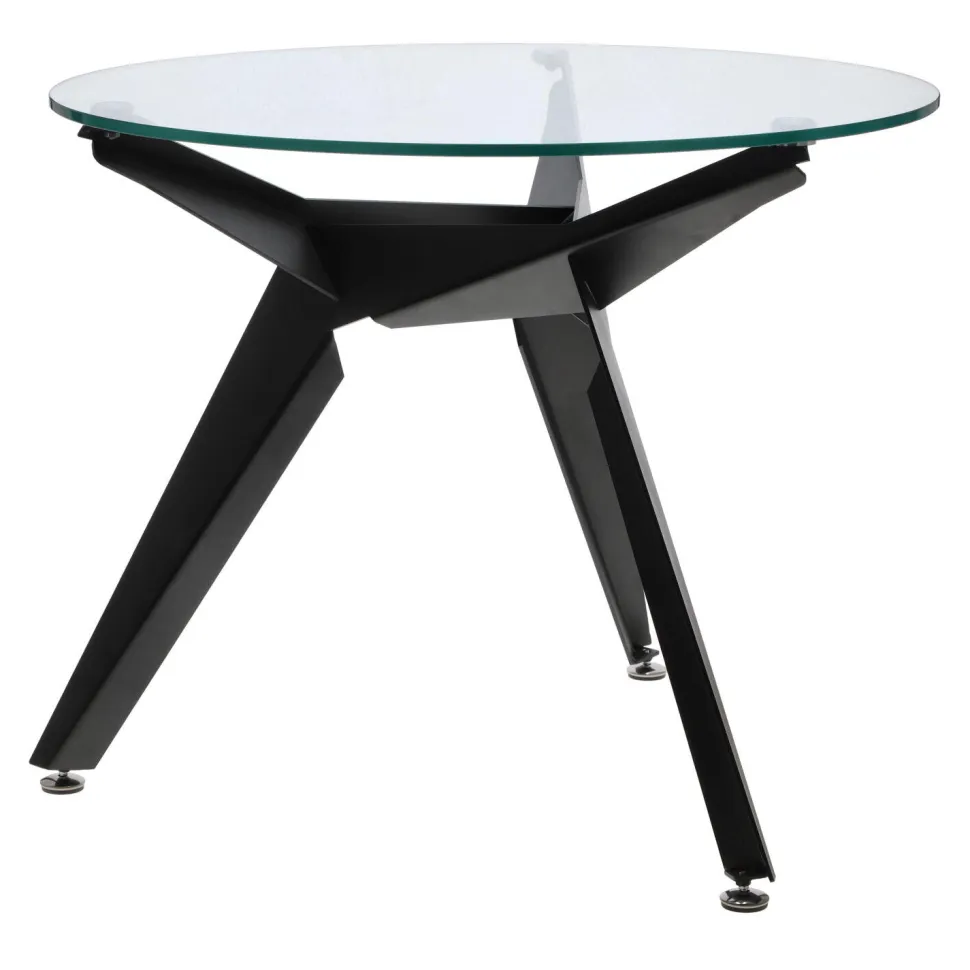 Stół Troy 90cm transparentny/ czarny