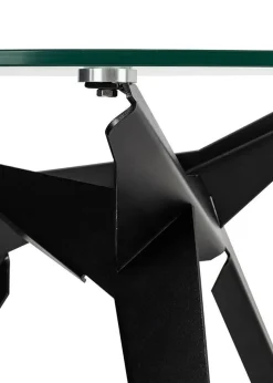 Stół Troy 90cm transparentny/ czarny