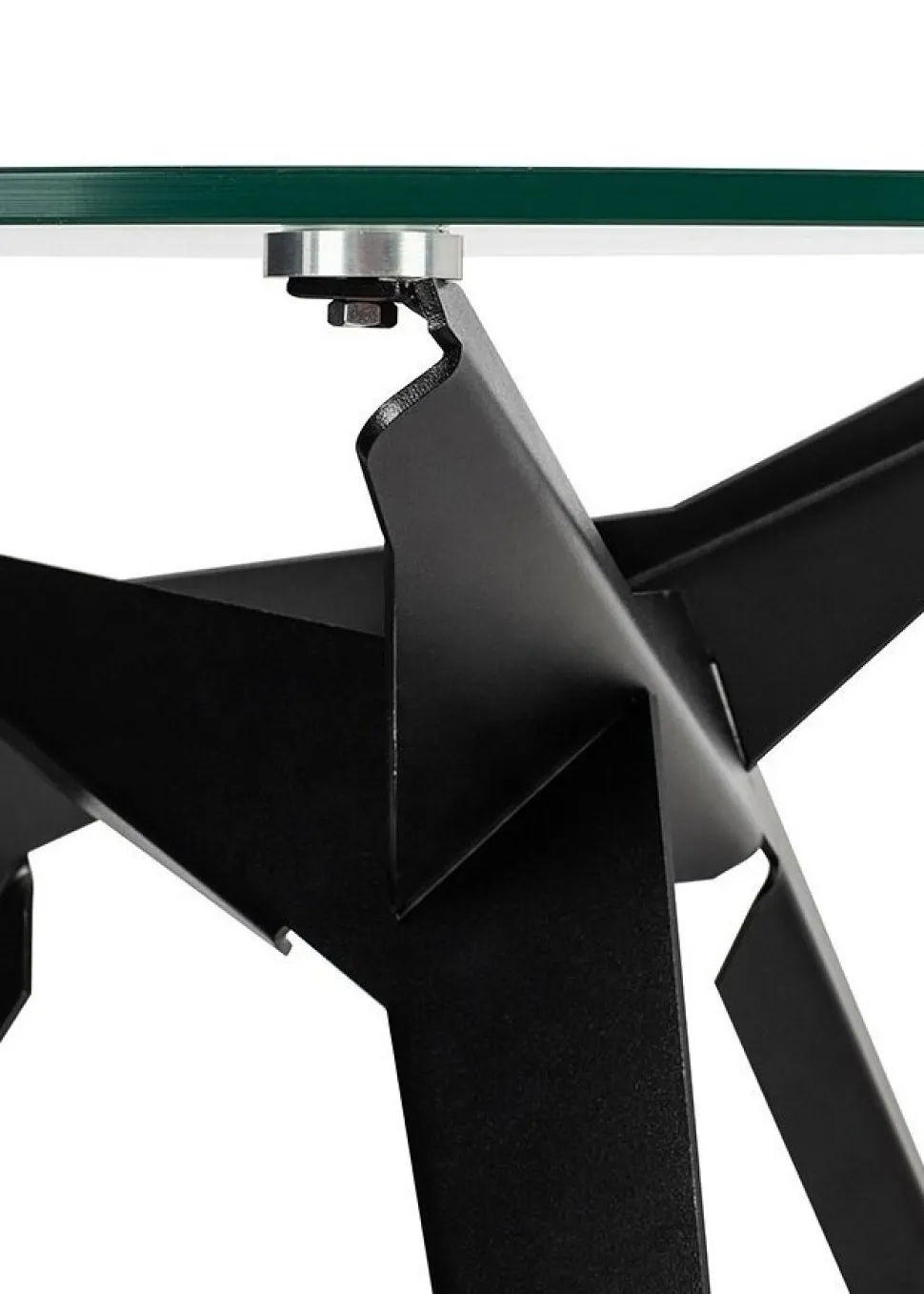 Stół Troy 90cm transparentny/ czarny