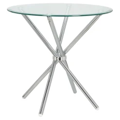 Stół Ufo 90cm transparentny/ chrom