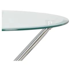 Stół Ufo 90cm transparentny/ chrom