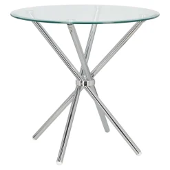 Stół Ufo 90cm transparentny/ chrom