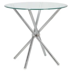 Stół Ufo 90cm transparentny/ chrom