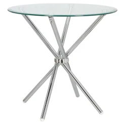 Stół Ufo 90cm transparentny/ chrom