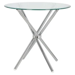 Stół Ufo 90cm transparentny/ chrom