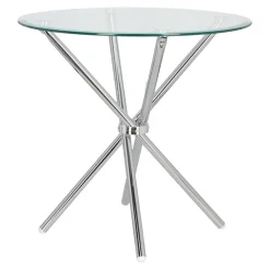 Stół Ufo 90cm transparentny/ chrom