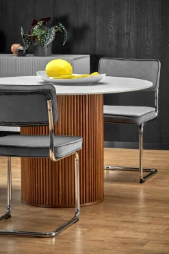 Stół Uno okrągły, biały marmur