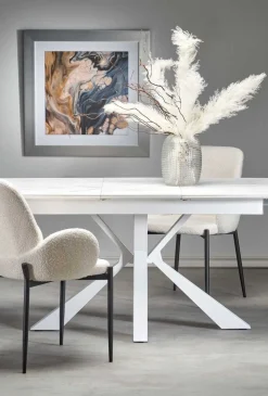 Stół Venores rozkładany biały marmur