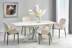 Stół Venores rozkładany biały marmur