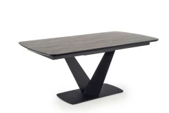 Stół Vinstron rozkładany, szary/czarny