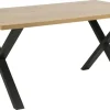 Stół Wales Cross 160x90 naturalny/czarny loftowy
