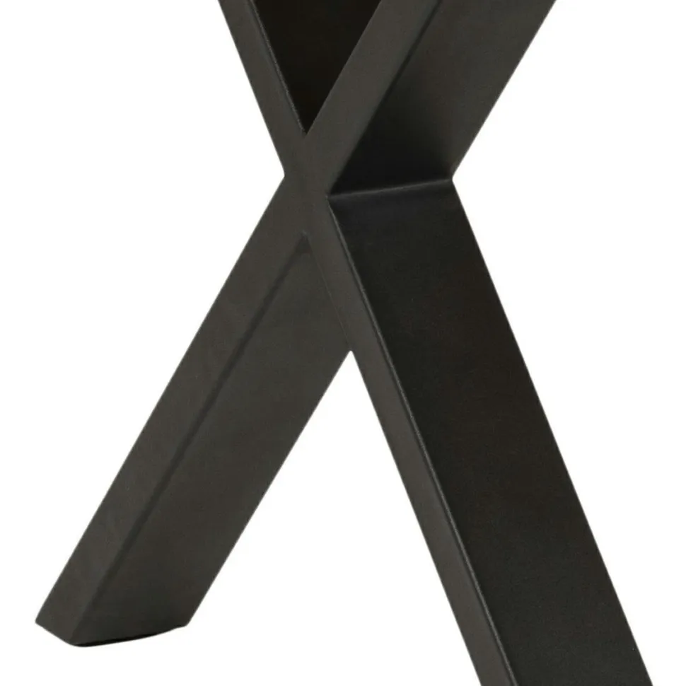 Stół Wales Cross 160x90 naturalny/czarny loftowy