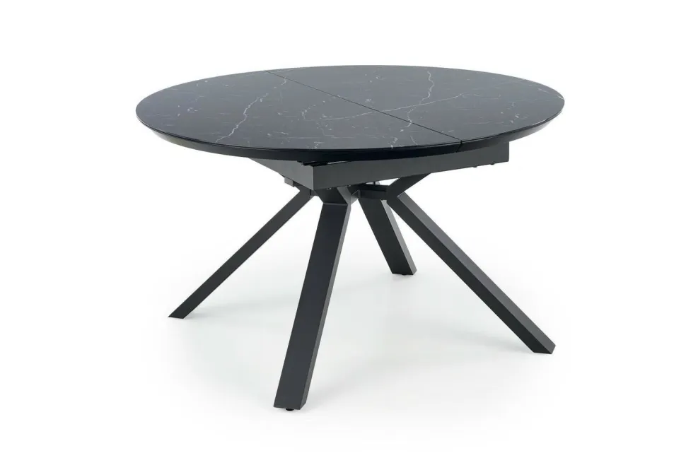 Stół Werro rozkładany, czarny marmur/