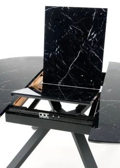 Stół Werro rozkładany, czarny marmur/