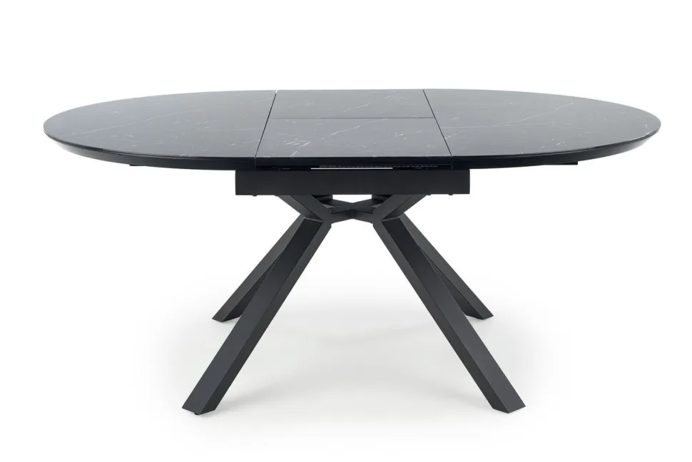 Stół Werro rozkładany, czarny marmur/