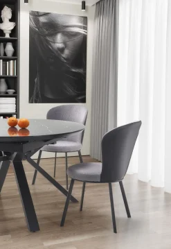 Stół Werro rozkładany, czarny marmur/