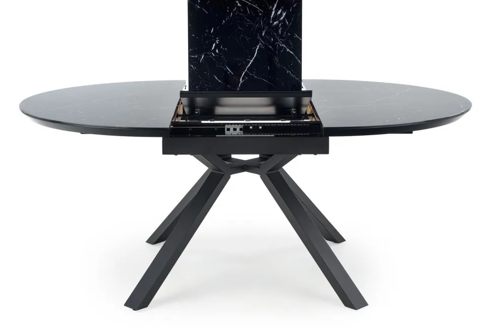 Stół Werro rozkładany, czarny marmur/