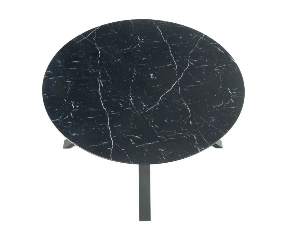 Stół Werro rozkładany, czarny marmur/