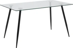 Stół Wilma transparentny/czarny nowoczesny