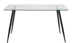 Stół Wilma transparentny/czarny nowoczesny