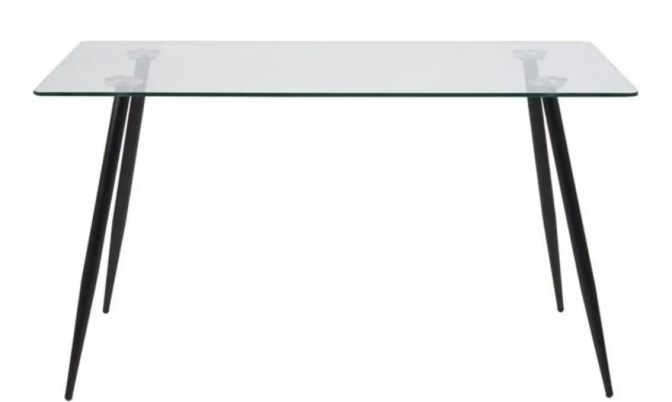 Stół Wilma transparentny/czarny nowoczesny