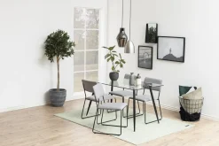 Stół Wilma transparentny/czarny nowoczesny