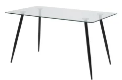 Stół Wilma transparentny/czarny nowoczesny
