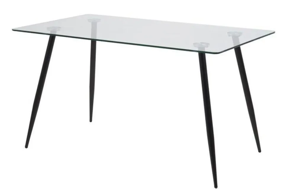 Stół Wilma transparentny/czarny nowoczesny