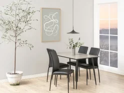 Stół Wilma 80x120 dąb/czarny nowoczesny