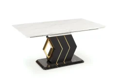 Stół Wireno rozkładany biały marmur/