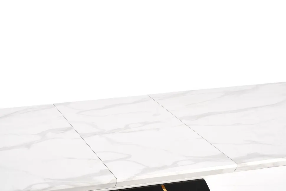 Stół Wireno rozkładany biały marmur/