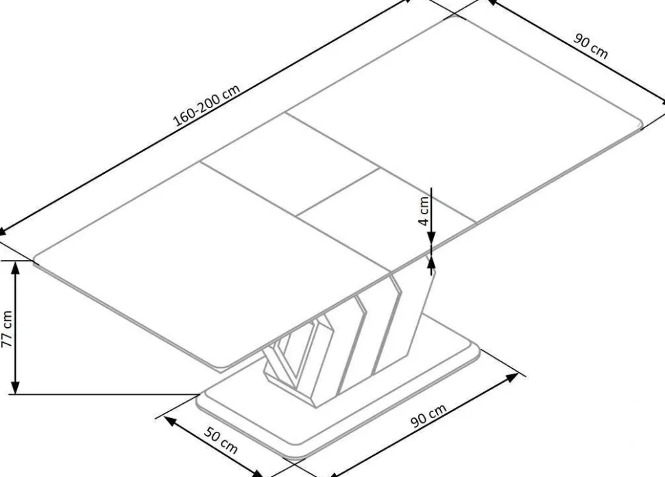 Stół Wireno rozkładany biały marmur/