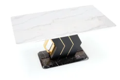 Stół Wireno rozkładany biały marmur/