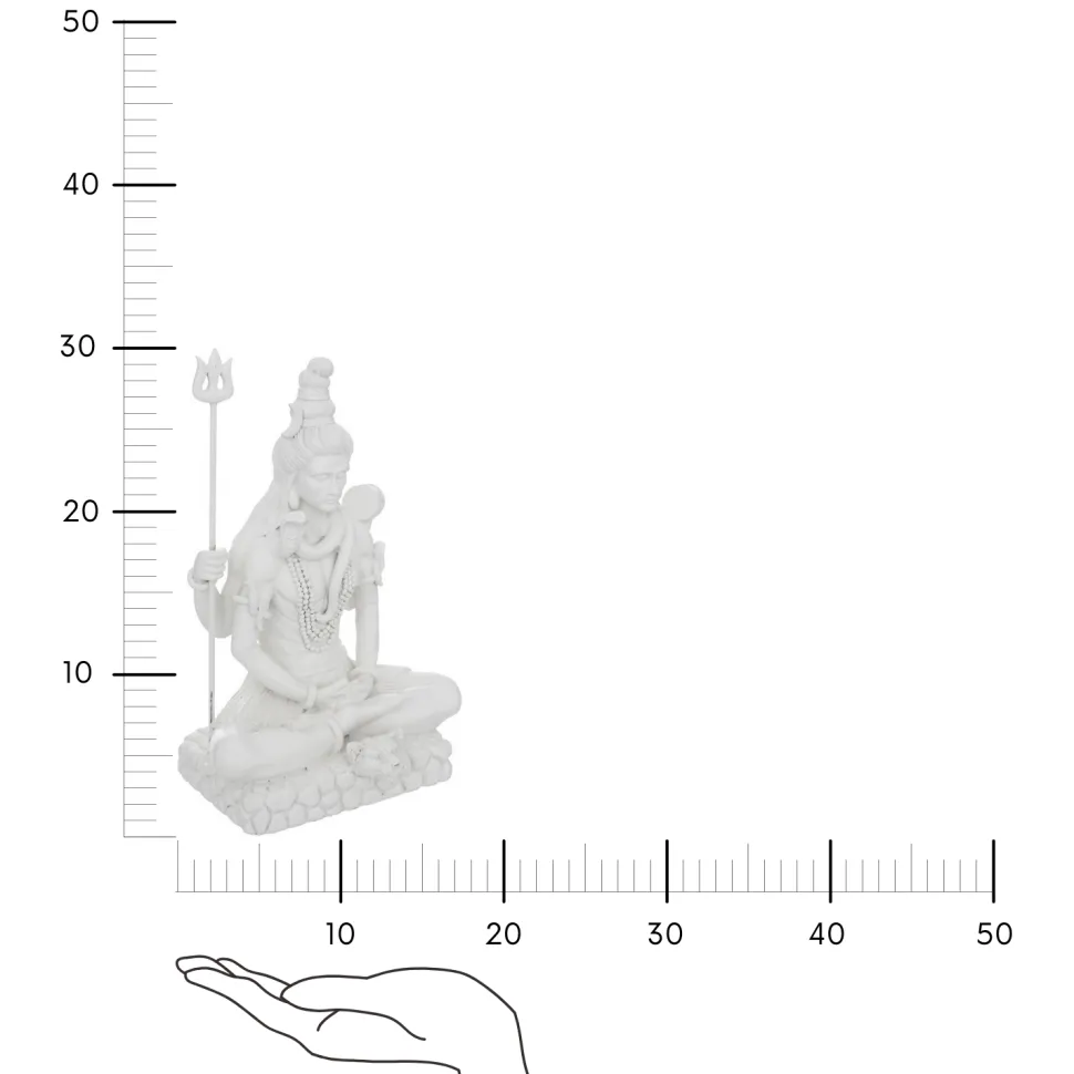 Statuetka Shiva 28cm biała