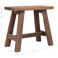 Stołek Barcelona tekowy naturalny