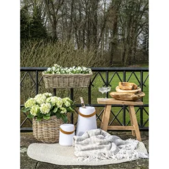 Stołek Barcelona tekowy naturalny