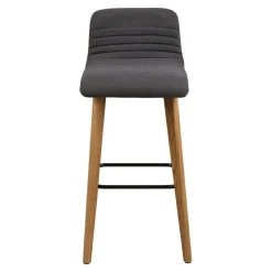 Stołek barowy Arosa antracytowy z drewnianymi nogami