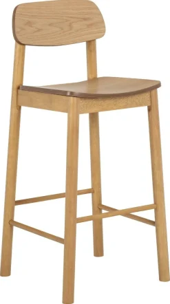 Stołek barowy Barlow dąb naturalny