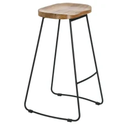 Stołek barowy Cazas naturalny/czarny