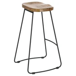 Stołek barowy Cazas naturalny/czarny