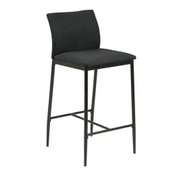 Stołek barowy Demina low grey tapicerowany