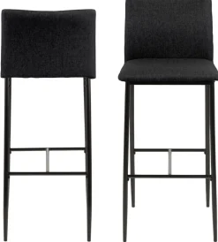 Stołek barowy Demina low grey tapicerowany