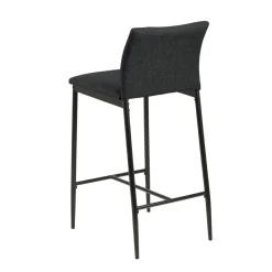 Stołek barowy Demina low grey tapicerowany