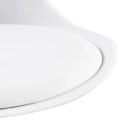 Stołek barowy Dima biały wood z drewnianymi nogami