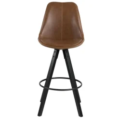 Stołek barowy Dima Brandy  z drewnianymi nogami