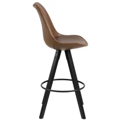 Stołek barowy Dima Brandy  z drewnianymi nogami