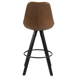 Stołek barowy Dima Brandy  z drewnianymi nogami